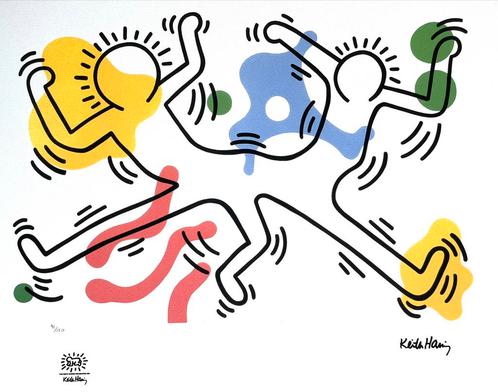 Prachtige Lithografie + certificaat • Keith Haring # /150, Antiek en Kunst, Kunst | Litho's en Zeefdrukken, Ophalen of Verzenden