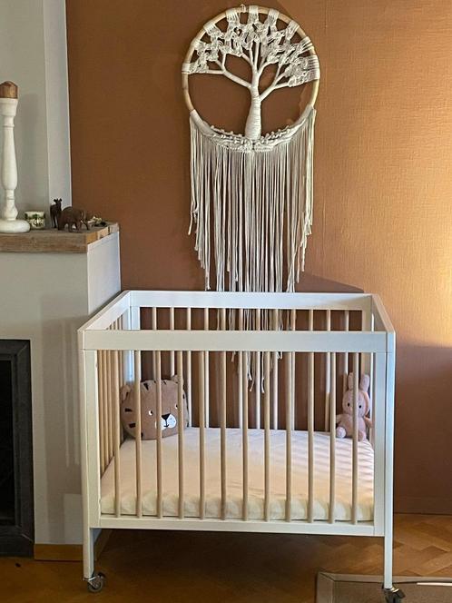 Babypark Lukas Duo wit/natuur Troll, Kinderen en Baby's, Babyparken, Zo goed als nieuw, Rechthoekig, In hoogte verstelbaar, Wieltjes