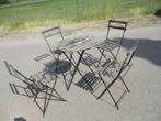 Franse tuinstoelen en tafel,opklapbaar,bistro,retro,vintage, Antiek en Kunst, Ophalen of Verzenden