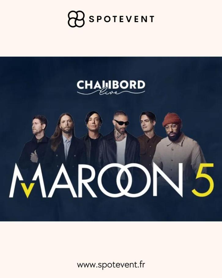 Maroon 5 - Chambord Live 2026, Tickets en Kaartjes, Evenementen en Festivals