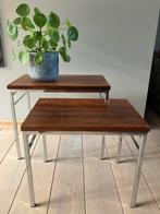 2 vintage bijzettafeltje, Huis en Inrichting, Ophalen, Gebruikt