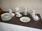 Ancien service à café porcelaine H&C Heinrich Bavaria paon, Antiquités & Art, Enlèvement ou Envoi