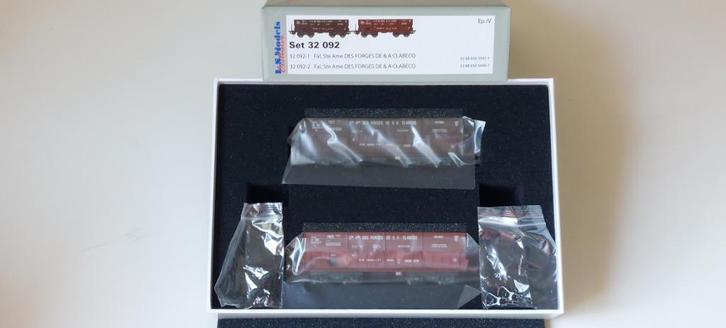 SNCB/NMBS LS MODELS SET 2 MINERALIERS *HO*DC*N 32092, Hobby en Vrije tijd, Modeltreinen | H0, Nieuw, Wagon, Gelijkstroom, Overige merken