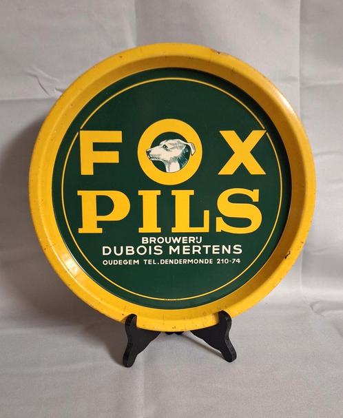 Plateau Fox Pils Dubois Mertens Dendermonde, Collections, Marques & Objets publicitaires, Utilisé, Panneau publicitaire, Enlèvement ou Envoi