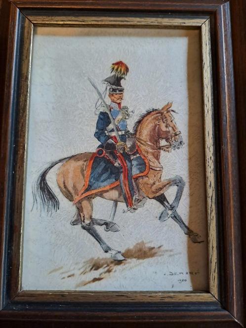 Soldaten kunstwerk van J Demart.  1950.is hier gekend voor, Antiek en Kunst, Kunst | Schilderijen | Klassiek, Ophalen of Verzenden