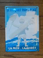 retro vintage look LE TOUQUET PARIS-PLAGE bord blik, Ophalen of Verzenden, Overige typen