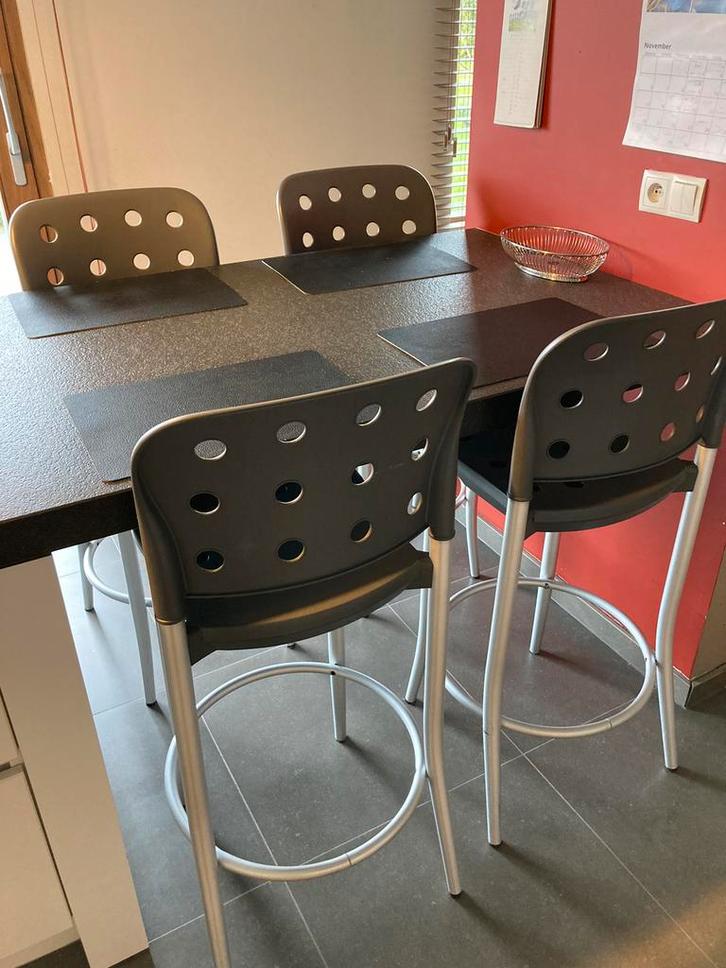 chaises de bar design Halifax Antonio Citterio, Maison & Meubles, Tabourets de bar, Utilisé, 60 à 90 cm, Synthétique, 4 tabourets