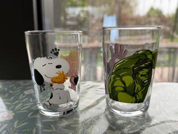 Glazen Disney en andere, Verzamelen, Glas en Drinkglazen, Ophalen, Zo goed als nieuw, Frisdrankglas