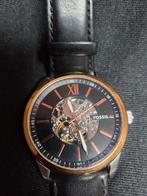 montre automatique homme Fossil Noir  BQ2383, Ophalen of Verzenden, Leer