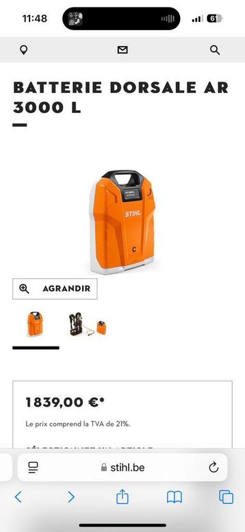Batterie sthil ar 3000l beschikbaar voor biedingen