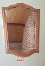 spiegel met licht eikenhouten kader, Huis en Inrichting, Woonaccessoires | Spiegels, Ophalen, Zo goed als nieuw