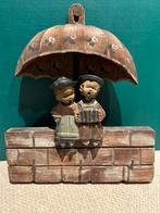 Anri. Prachtig handgesneden sleutelplankje met 3 haakjes, Ophalen of Verzenden