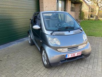 Gereviseerde smart cabrio te koop, Autos, Argent ou Gris, Achat, 600 cm³, Noir