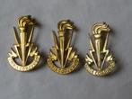 3 Mutskentekens TTR , kleur goud , met 3 verschillen, Verzamelen, Militaria | Algemeen, Embleem of Badge, Ophalen of Verzenden