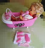 Ligbad met pop, Kinderen en Baby's, Speelgoed | Poppen, Ophalen, Zo goed als nieuw, Babypop