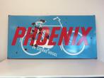 PHOENIX fietsen emaille reclamebord XL, Verzamelen, Ophalen of Verzenden, Gebruikt, Reclamebord