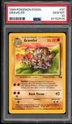 Graveler PSA 10 - 37/62 - Fossil 1999, Envoi, Comme neuf, Cartes en vrac