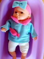 nieuw babypop 32cm , pop + poppenbad, Enlèvement ou Envoi, Neuf, Baby Pop