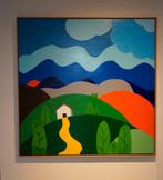 Uniek autonoom werk 120-120 acryl op doek, Antiquités & Art, Art | Peinture | Moderne, Enlèvement