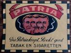 Ancienne étiquette PATRIA/TABAC ET CIGARETTE, Enlèvement ou Envoi, Comme neuf, Autres types