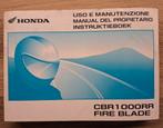 Manuel d'origine de la Honda CBR1000RR Fire Blade (NL/FR/DE), Enlèvement ou Envoi, Honda