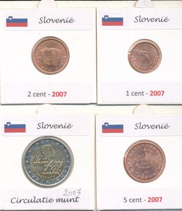 Slovenië - 2 €uro -  5 - 2 - 1 cent beschikbaar voor biedingen