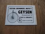 Fietsen Brommers Moto's Geysen St.-Lenaerts Sticker, Ophalen of Verzenden, Nieuw, Overige typen