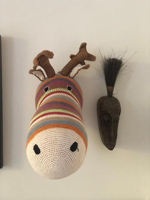 Katoenen rendierkop voor aan de muur, Kinderen en Baby's, Kinderkamer | Inrichting en Decoratie, Gebruikt, Wanddecoratie, Ophalen