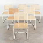 B32 Marcel Breuer stoelen voor Cidue, Ophalen, Riet of Rotan, Wit, Vijf, Zes of meer stoelen