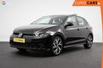 Volkswagen Polo 1.0 TSI DSG R-Line Demo! | Panorama dak Navi, Auto's, Volkswagen, Automaat, Zwart, Bedrijf, Grijs