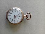 Zilveren zakhorloge. Remontoir 10 rubis, Handtassen en Accessoires, Ophalen, Zakhorloge, 1900 tot 1930, Verguld