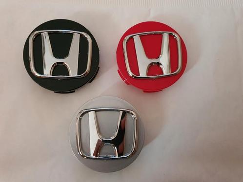 4x 58 mm 60 mm of 69 mm Honda naafdoppen rood/zwart/zilver, Auto-onderdelen, Klein materiaal, Honda, Nieuw, Ophalen of Verzenden