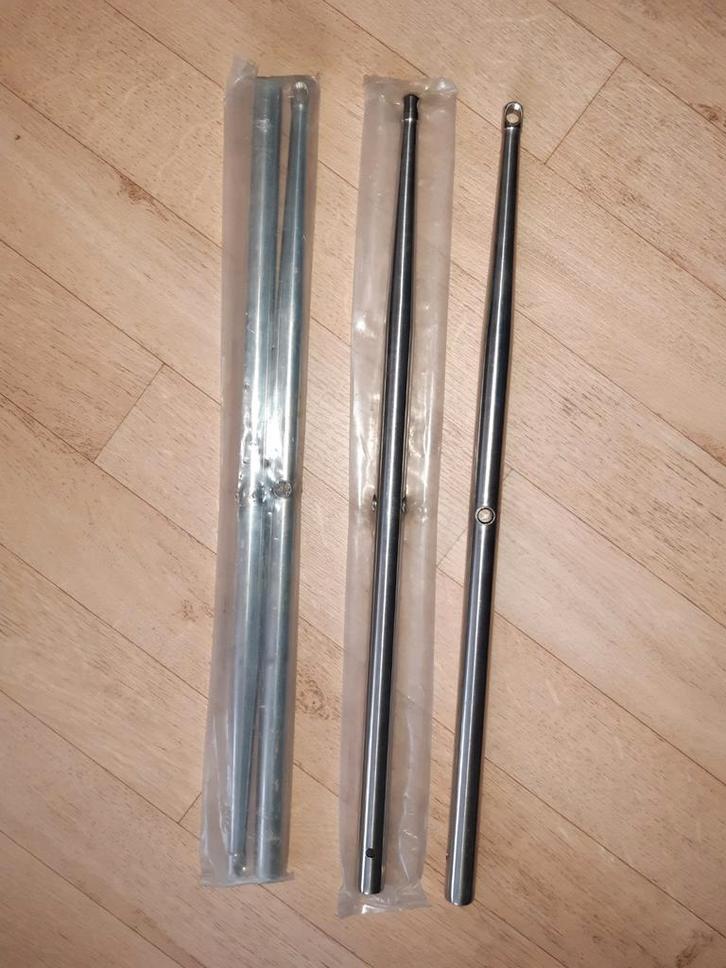 4 RELING SCEPTERS IN ZEEWAARDIGE 316 HOOGGLANS INOX, Watersport en Boten, Bootonderdelen, Zo goed als nieuw, Overige typen, Zeilboot of Motorboot