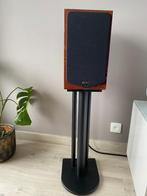 QUAD 12L speakers in kersenhout (2 stuks), Front, Rear of Stereo speakers, Gebruikt, Ophalen