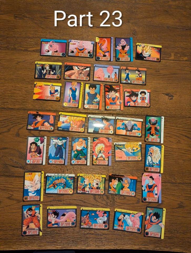 Dragon Ball Carddass Hondaanse kaarten deel 23 compleet reg, Hobby en Vrije tijd, Stickers en Plaatjes, Gebruikt, Ophalen of Verzenden