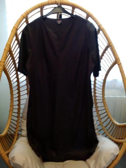 robe noire simili cuir effet toucher peau de pêche, Kleding | Dames, Jurken, Zo goed als nieuw, Maat 46/48 (XL) of groter, Zwart