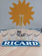 Ricard glazen logo jaren 50  en glazen waterkan, Ophalen of Verzenden, Nieuw, Waterglas