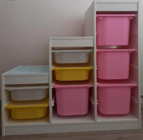 Opbergkast IKEA TROFAST (bovenaan gepimpt), Enfants & Bébés, Chambre d'enfant | Commodes & Armoires, Comme neuf, Armoire, 90 à 105 cm