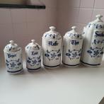 5 antieken porseleinen potten, Antiek en Kunst, Ophalen