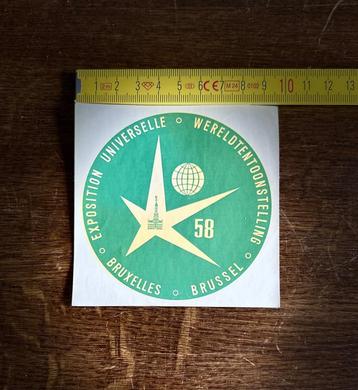 Originele sticker Expo 58 – Wereldtentoonstelling – ongebr. beschikbaar voor biedingen