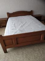 bed met 2 nachtkastjes, Ophalen, Bruin, Klassiek, Tweepersoons