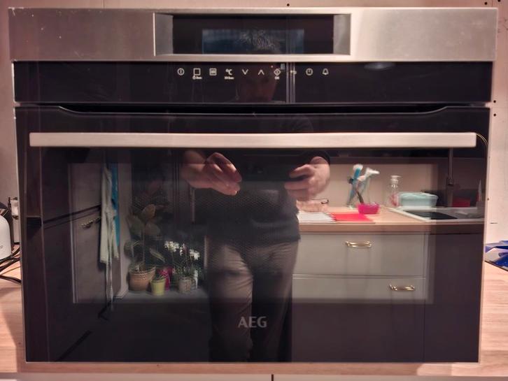 Aeg inbouw combimagnetron, zo goed als nieuw, Electroménager, Fours, Comme neuf, Encastré, Moins de 45 cm, 45 à 60 cm, Air chaud