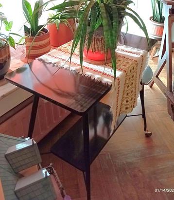 Vintage ancienne table roulettes desserte formica, Enlèvement