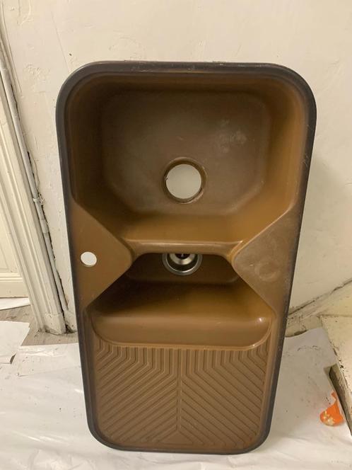 Bruine composiet spoelbak, Huis en Inrichting, Keuken | Keukenelementen, Gebruikt, 100 tot 150 cm, 50 tot 100 cm, 25 tot 50 cm