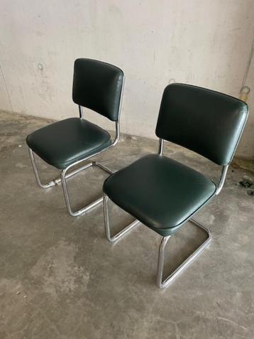 Vintage Gispen sledestoel 1930, tijdloos design. beschikbaar voor biedingen