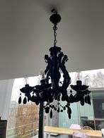 Retro zwarte kroonluchter, Huis en Inrichting, Ophalen, Gebruikt, Glas