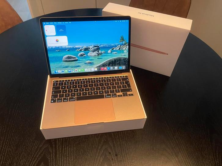 Apple Macbook Air 2020 - M1 Chip - Compleet in doos - Goud, Computers en Software, Apple Macbooks, Zo goed als nieuw, MacBook Air