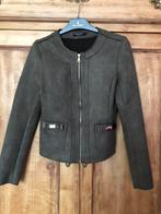 Kaki suède jas, Kleding | Dames, Drole de copine, Ophalen of Verzenden, Zo goed als nieuw, Maat 36 (S)