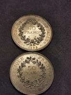 France,2 stuk 50 Francs 1975, Hercules,zilver grote munt, Ophalen of Verzenden, Frankrijk, Setje, Zilver