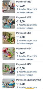 6 playmobil sets (5478-9134-5456-9268-6883-9061), Ophalen of Verzenden, Gebruikt